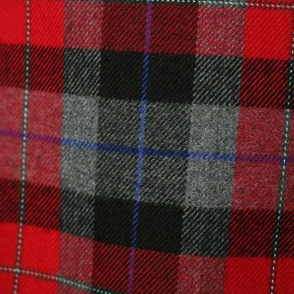 Crazy Horse Liz‎ Claiborne Maxi Long Skirt Red Gray Black Plaid 16 - Picture 12 of 12
